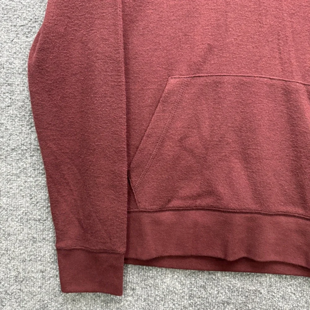 Banana Republic Henley Hoodie Mens Small Burgundy Long Sleeve Outdoor